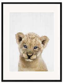 Kehystetty taidepainatus Baby Lion