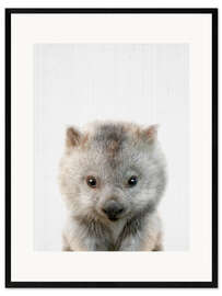 Gerahmter Kunstdruck Baby Wombat