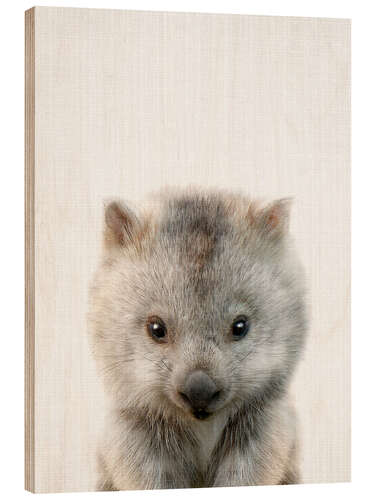 Quadro de madeira Baby Wombat