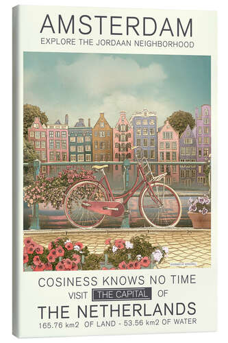 Canvas print Amsterdam, Explore the Jordaan Neighborhood