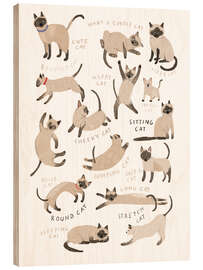 Wood print All Sorts of Siamese Cats