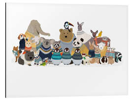 Magnettafel Gruppenfoto im Pullover