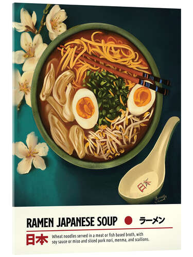 Tableau en verre acrylique Ramen Soup