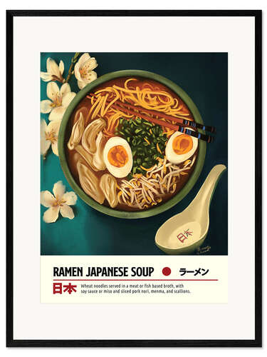 Framed art print Ramen Soup