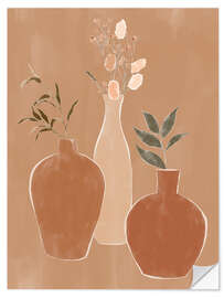 Wandsticker Set of Flower Vases