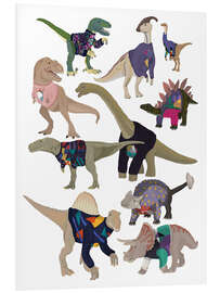 Foam board print Dinosaurs In 80s Jumpers