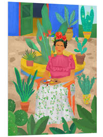 Foam board print Frida in the Garden