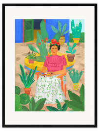 Framed art print Frida in the Garden