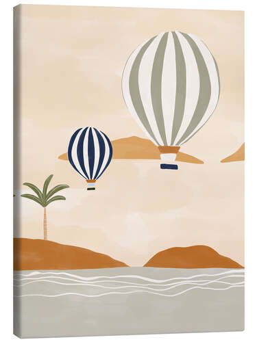 Canvas print Hot air balloons over the desert