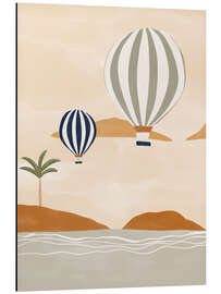 Magnettafel Heißluftballone über der Wüste