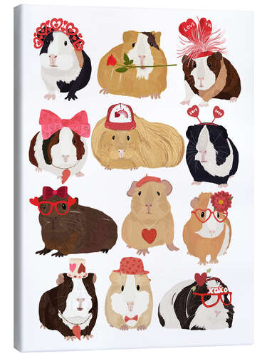 Canvas print Love Guinea Pigs