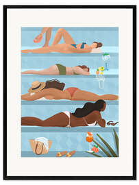 Stampa artistica con cornice Ladies By the Pool