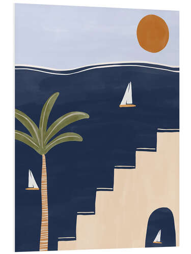 Foam board print Sailboats