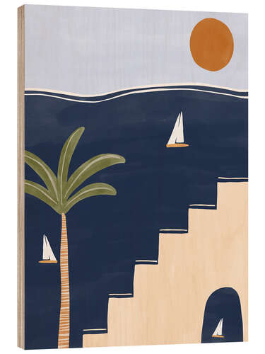 Cuadro de madera Sailboats