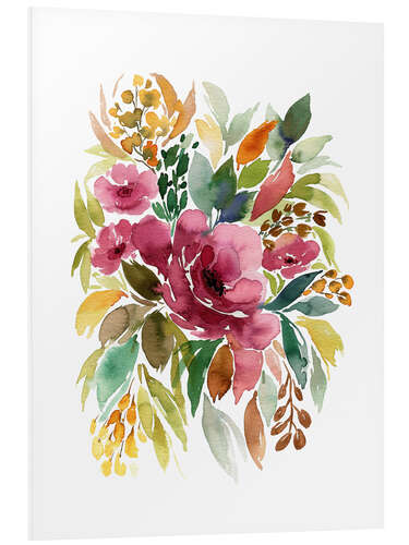 Foam board print Autumn Romantic Flowers Bouquet