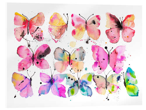 Cuadro de metacrilato Butterflies Watercolor