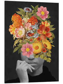 Magnettafel Bunter Vintage-Blumenstrauß