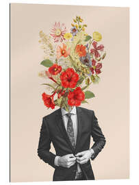 Gallery print Suit and red flowers