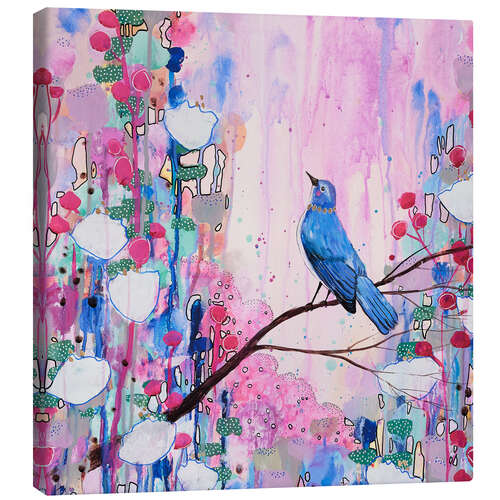 Canvas print Bird and Roses