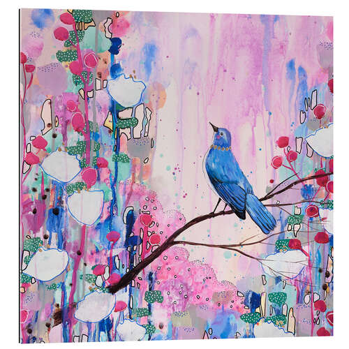 Quadro em plexi-alumínio Bird and Roses