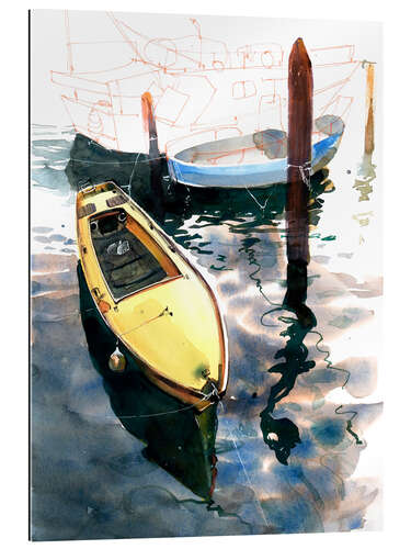 Galleriprint Yellow fishing boat in Chiogga, Italy