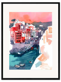 Kehystetty taidepainatus Colorful houses of Riomaggiore, Cinque Terre, Italy