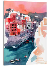 Magnettafel Bunte Häuser von Riomaggiore, Cinque Terre, Italien