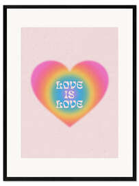 Gerahmter Kunstdruck Love is Love