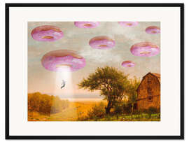 Gerahmter Kunstdruck Donut Science Fiction