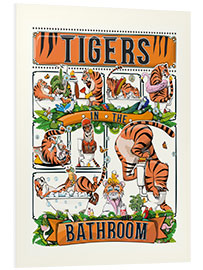 Foam board print Tigers in the Bathroom