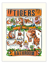 Poster Tigers in the Bathroom