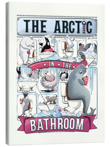 Canvas print Arctic Animals in the Bathroom