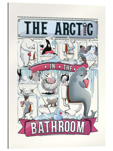 Cuadro de plexi-alu Arctic Animals in the Bathroom