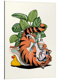 Magnettafel Tiger putzt Zähne