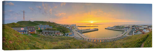 Canvas-taulu Helgoland - Harbor at Sunrise