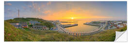 Sticker mural Helgoland - Harbor at Sunrise