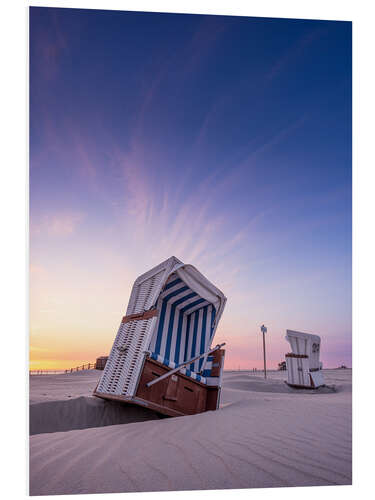 PVC-tavla Beach Chair in the Sunset