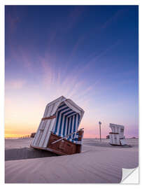 Sticker mural Beach Chair in the Sunset