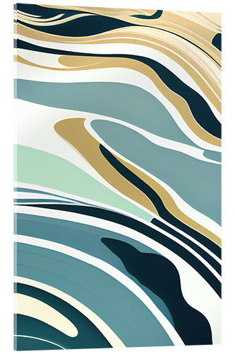 Acrylglas print Abstract Scandinavian Beach