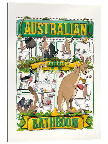 Gallery print Australian Animals in the Bathroom