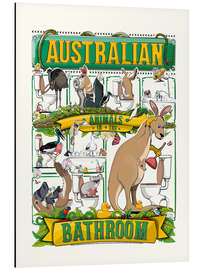 Magnettafel Australische Tiere im Badezimmer