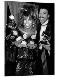 Foam board print Tina Turner and Lionel Ritchie at 27th Grammy Awards, 1985