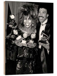 Wood print Tina Turner and Lionel Ritchie at 27th Grammy Awards, 1985