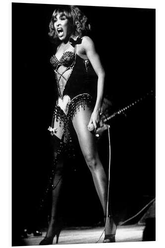 Foam board print Tina Turner Live on Stage, London, 1978