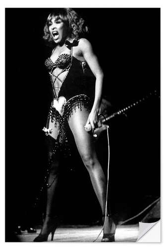 Selvklebende plakat Tina Turner Live on Stage, London, 1978