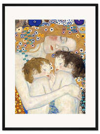 Gerahmter Kunstdruck Mutter und Zwillinge I
