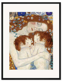 Gerahmter Kunstdruck Mutter und Zwillinge III