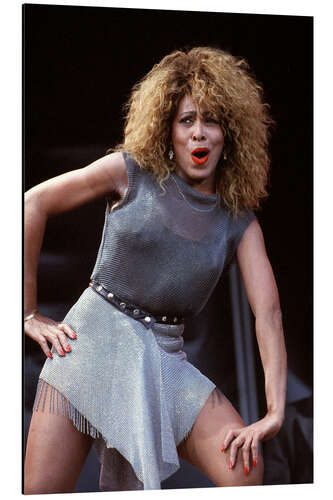 Tableau en aluminium Tina Turner in Valle Hovin Stadium, 1990