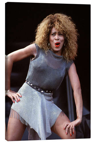 Leinwandbild Tina Turner im Valle Hovin Stadion, 1990