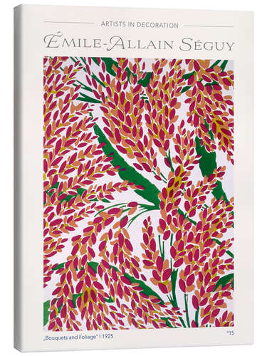 Canvas print Plate 15, From "Bouquets and Foliage", c.1925